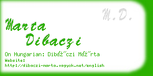 marta dibaczi business card